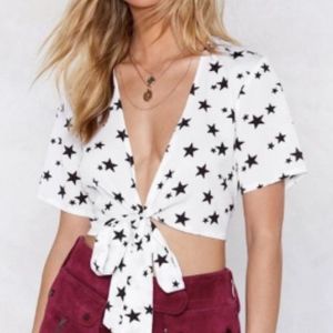 Nasty Gal Star Crop top
